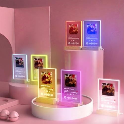 Miniatura 6 de DXDOING Placa acrílica personalizada para Spotify, marco de fotos personalizado de vidrio musical para seres queridos, regalo único de canción para