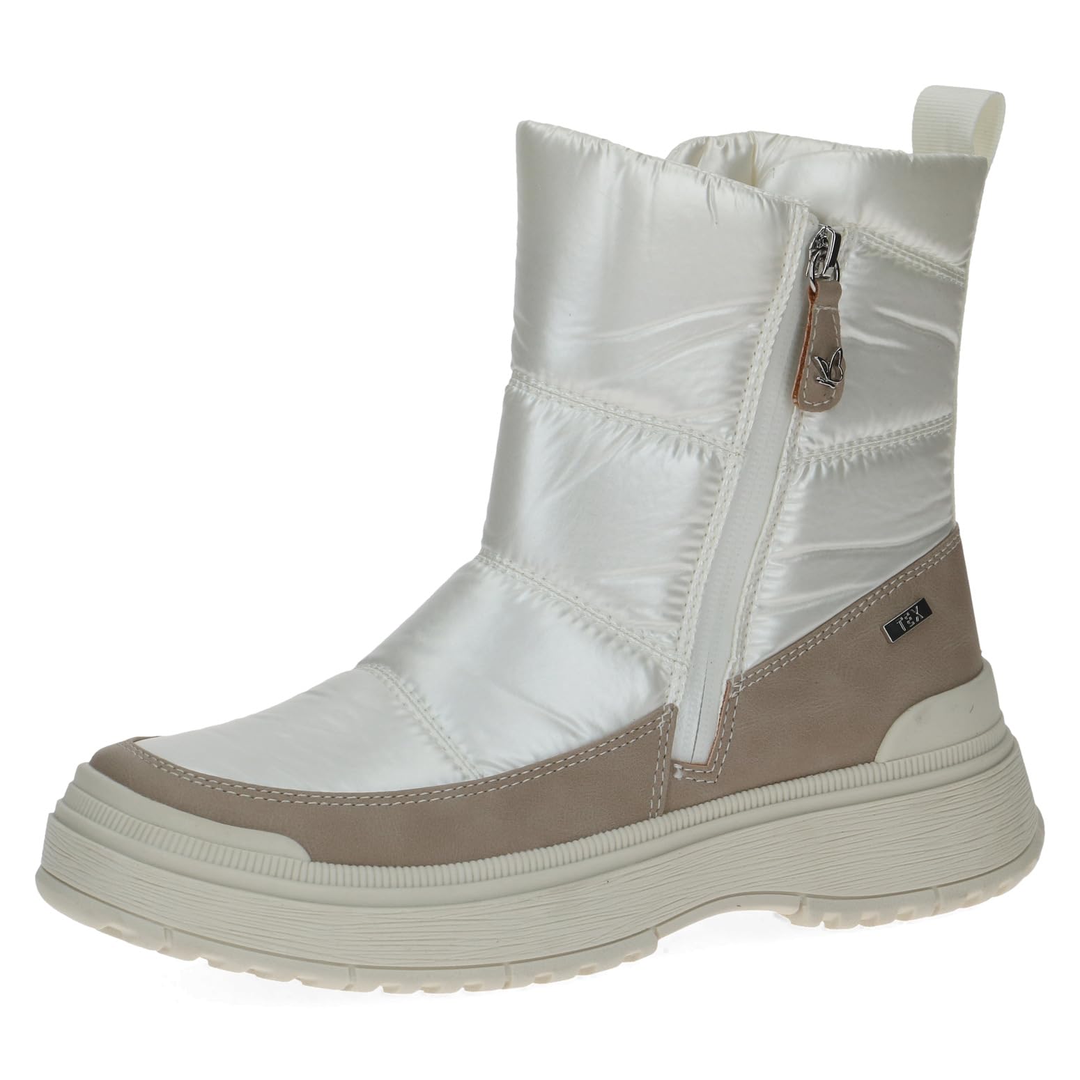 CAPRICE Women's winter ankle boots without heel Airmotion with zipper Lined Width G, Multicolor (Pearl Comb), 7.5 UK
