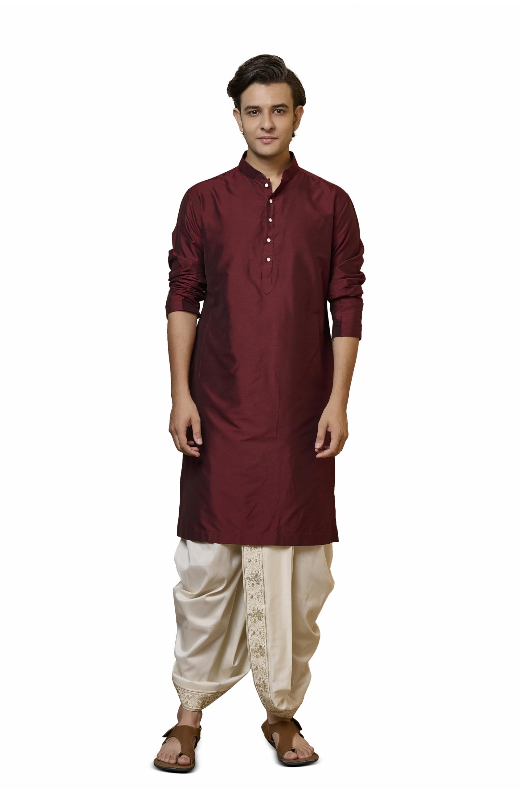 Ivory solid Dhoti-image-39