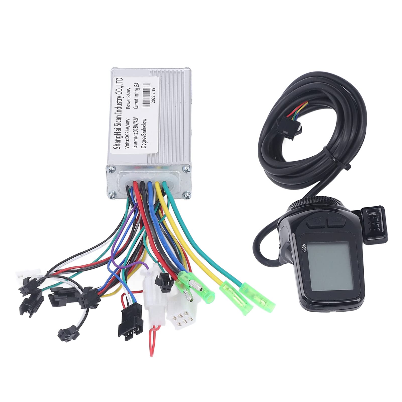 Kit De Controlador De Motor Sin Escobillas para Bicicleta Eléctrica con Panel LCD S886, para Bicicletas Eléctricas De Bricolaje, Scooters Eléctricos Y Bicicletas Plegables