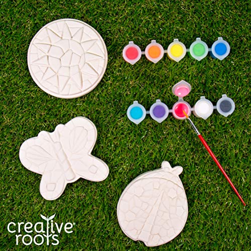 Image of Creative Roots Paint Your Own Butterfly, Ladybug & Sun Stepping Stone by Horizon Group USA, 1 box of 3 count
