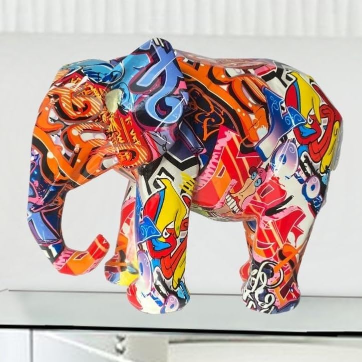 Miniatura 3 de ImprovingLife Elefante asiático multicolor 23 x 12.5 x 18.5