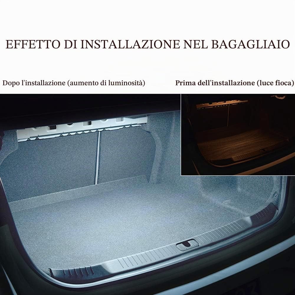 Luci per Tettuccio Auto LED Plafoniera per Auto Senza Fili USB Ricaricabile Interruttore A Pulsante Con Magnete Generale per Interni Universali (Luce Bianca)