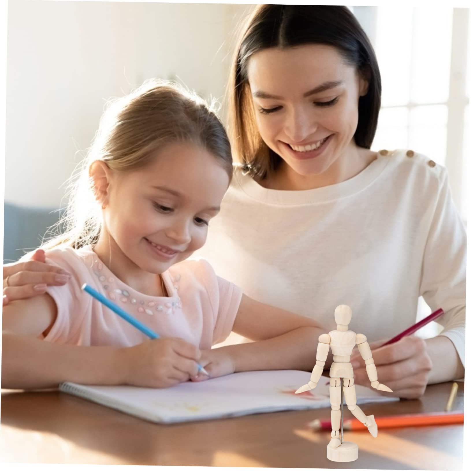 Beatifufu Artists' Essential Wooden Man Model Stand 4.5inches for Drawing Perfect for Sketch and Painting