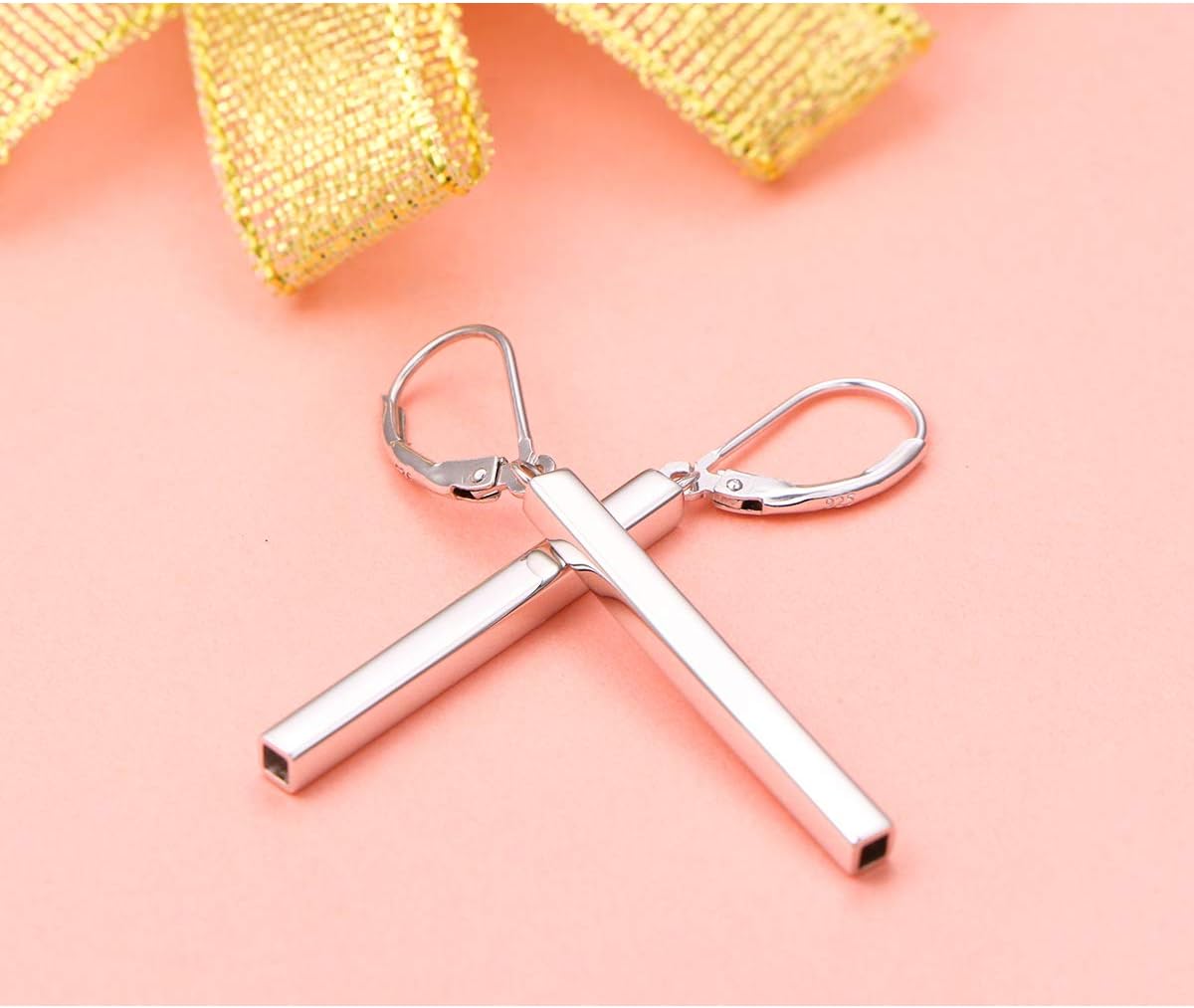 S925 Sterling Silver Vertical Drop Dangle Earrings Gift for Women Teenage - Image 4