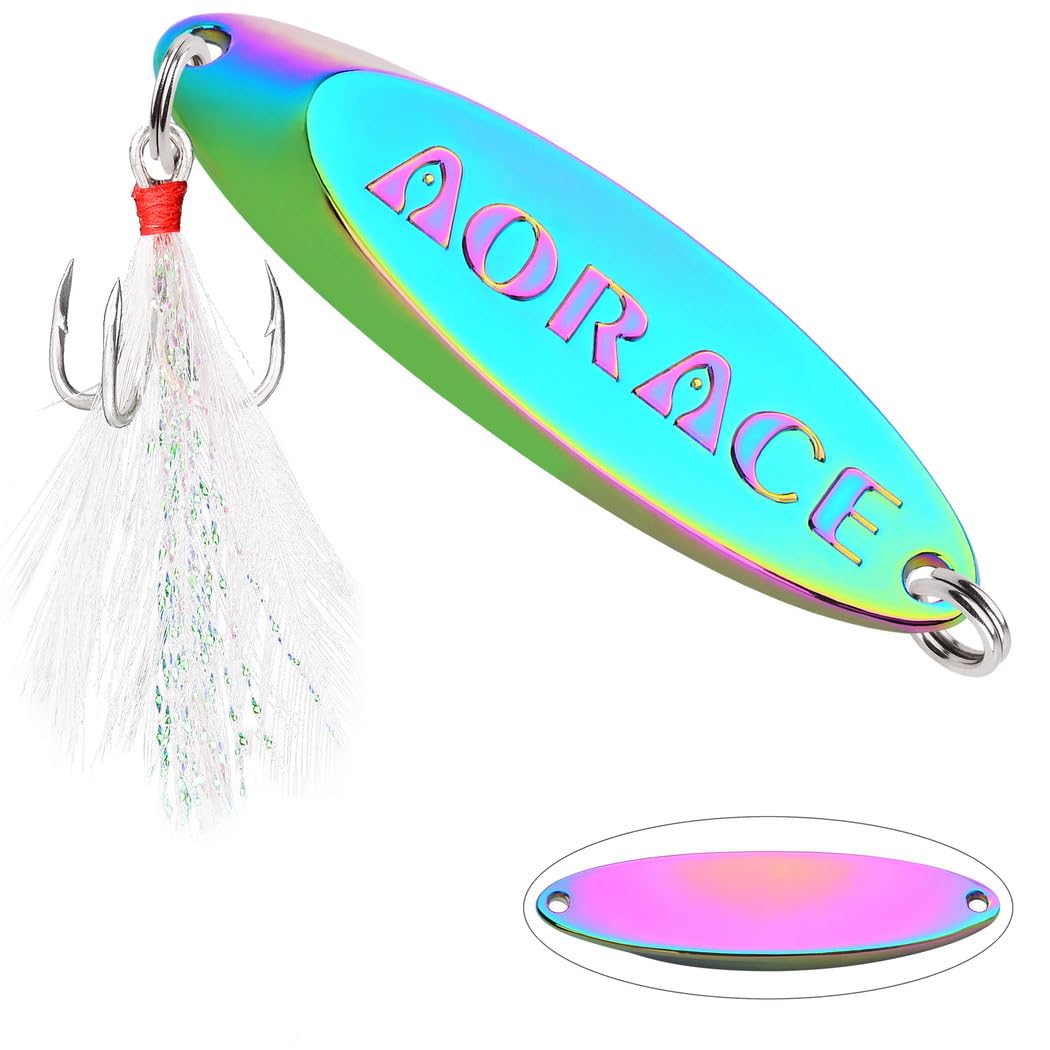 Señuelos de pesca, cucharas de metal para pesca de agua salada, señuelos de trucha agudos de metal duro, 12 tamaños, ganchos de cuchara de fundición para salmón y lubina en 3 g, 5 g, 7 g, 10 g, 14 g