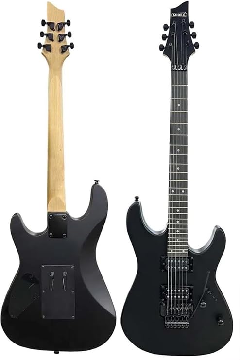 Midex GRX-300-BAG Profesyonel Elektro Gitar Seti, Siyah, Humbucker-Humbucker