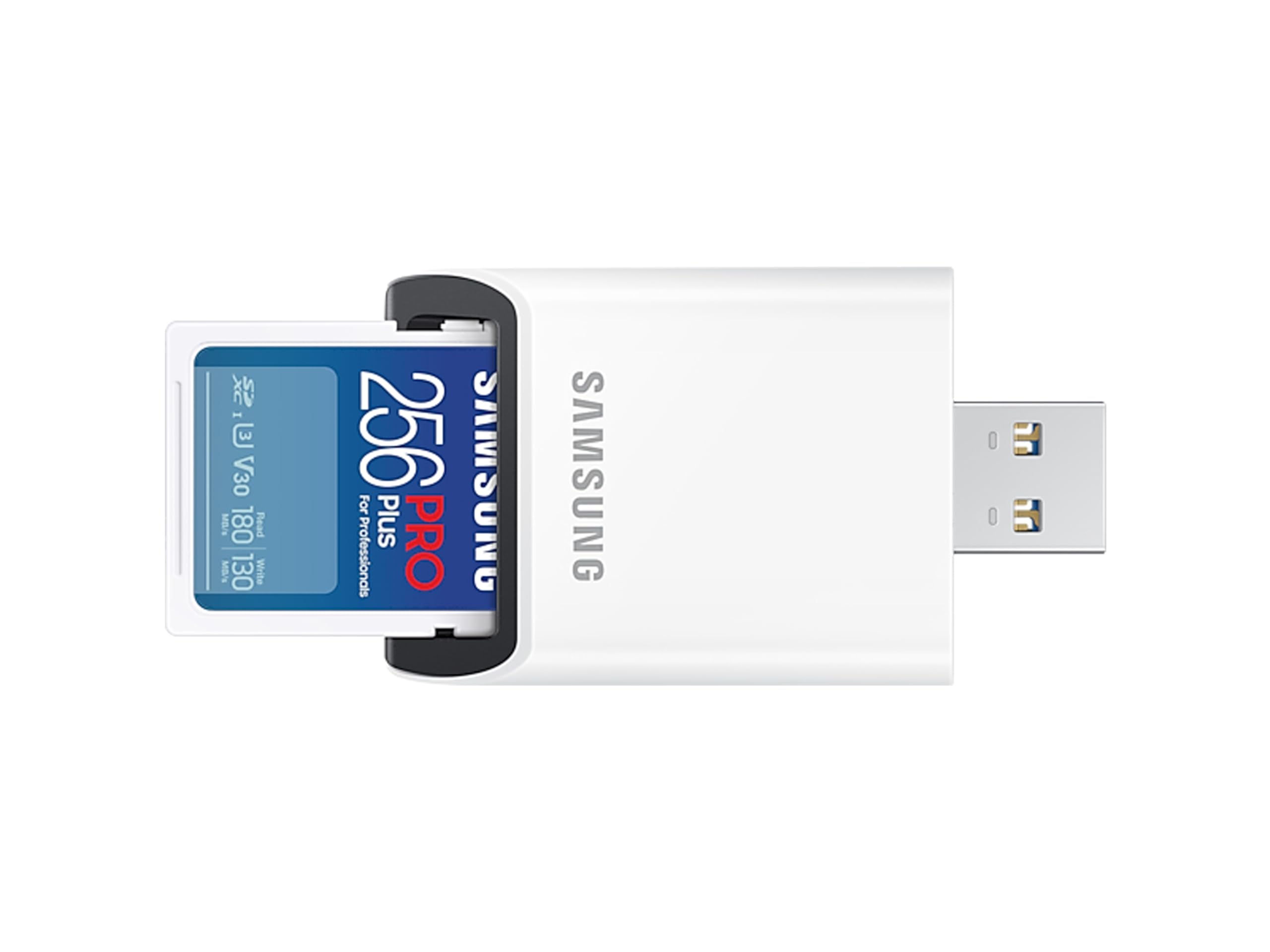 Samsung Pro Plus - Scheda Sd Da 256 Gb, UHS-I U3, Full Hd E 4K Uhd, 180 Mb/S, Scrittura 130 Mb/S, Scheda Di Memoria Per Fotocamere E Droni, Con Lettore Di Schede Usb, MB-SD256SB/WW - 4