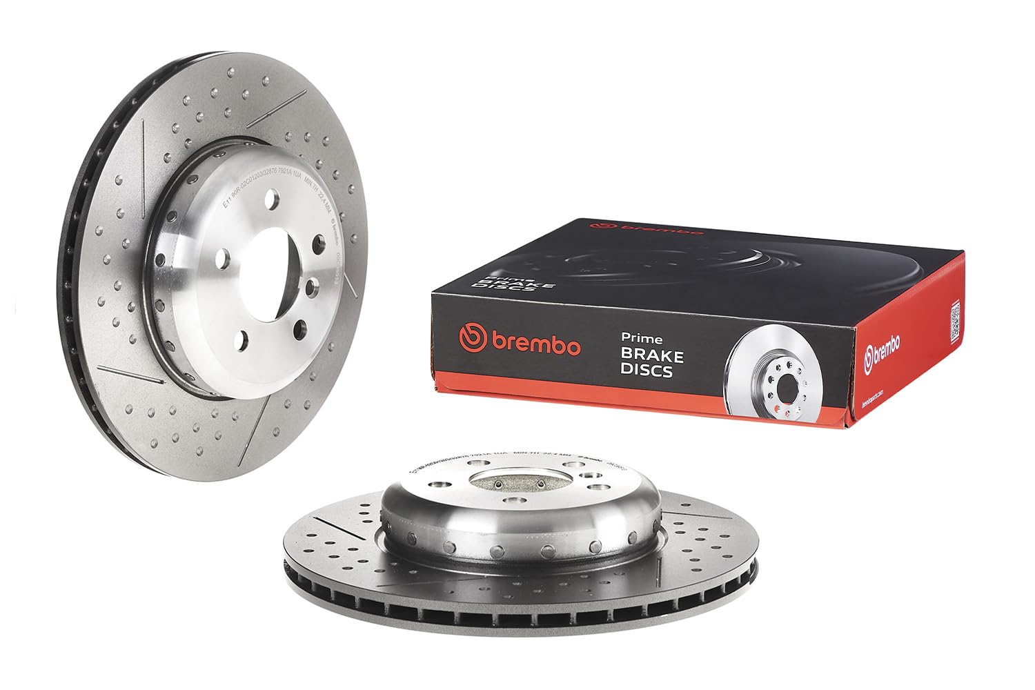 2x Brake Discs Pair Vented fits BMW 318D 2.0D Rear 2012 on 345mm Set Brembo New