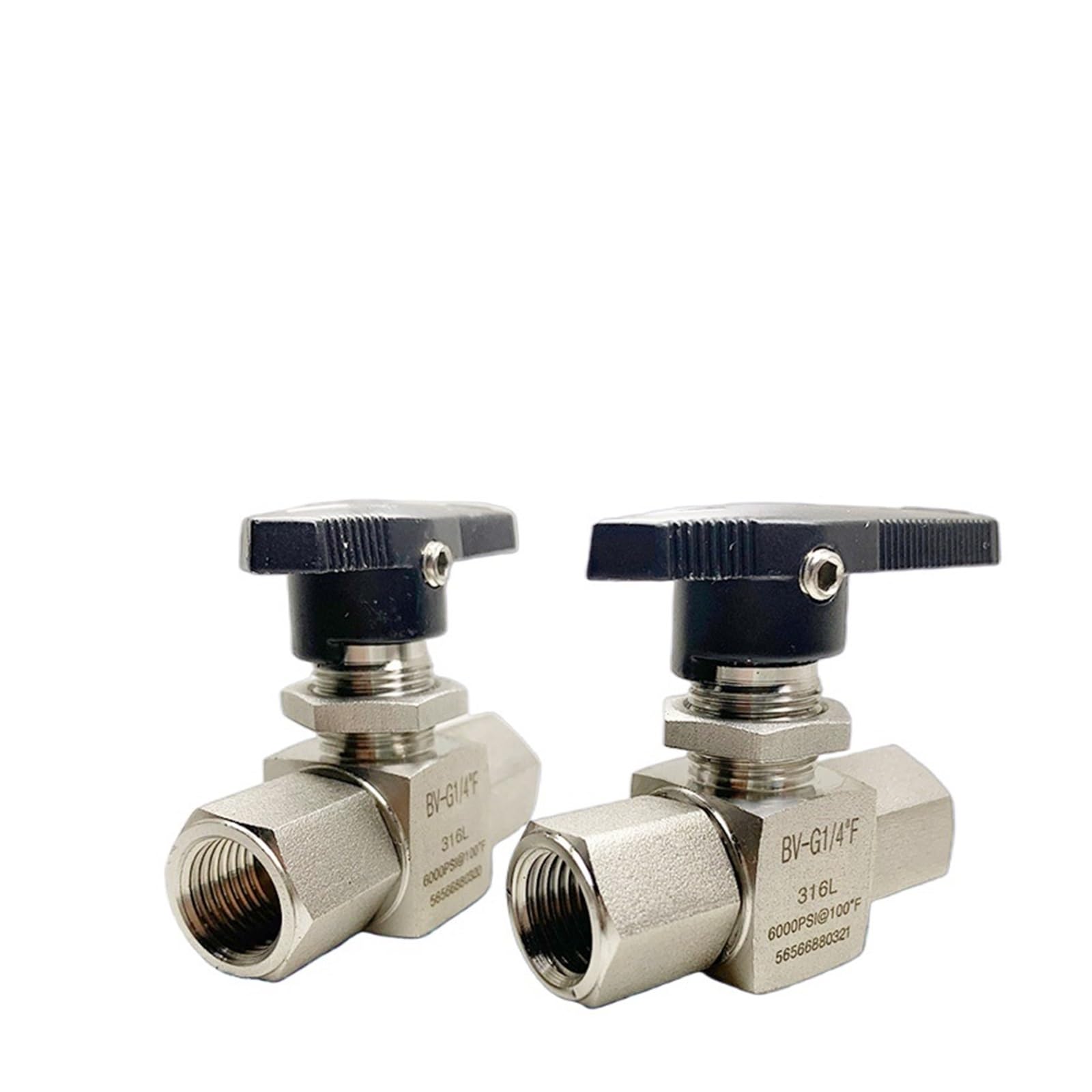 6000 PSI wysokociśnieniowy 1/8 1/4" 1 cm 1.3 cm BSP NPT żeński zawór kulowy odcinający ze stali nierdzewnej 316 CNG gaz ziemny woda olej opałowy (1,9 cm, NPT - żeński do żeński)
