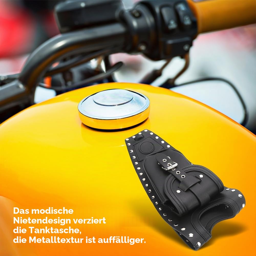 Motorrad Tankrucksack Wasserdichtes Leder Sattel Schwarz Universeller Seat Satteltasche Travel Tool Micro Motorrad Tasche Tank Abdeckung für XLX1000 XL1200X XLH883