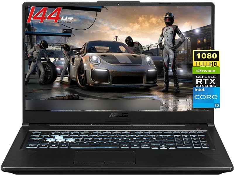 ASUS TUF F17 17.3 pulgadas FHD 144Hz - Laptop para juegos, procesador Intel Core i5-11400H, 16GB RAM 1TB SSD, NVIDIA GeForce RTX 3050, teclado