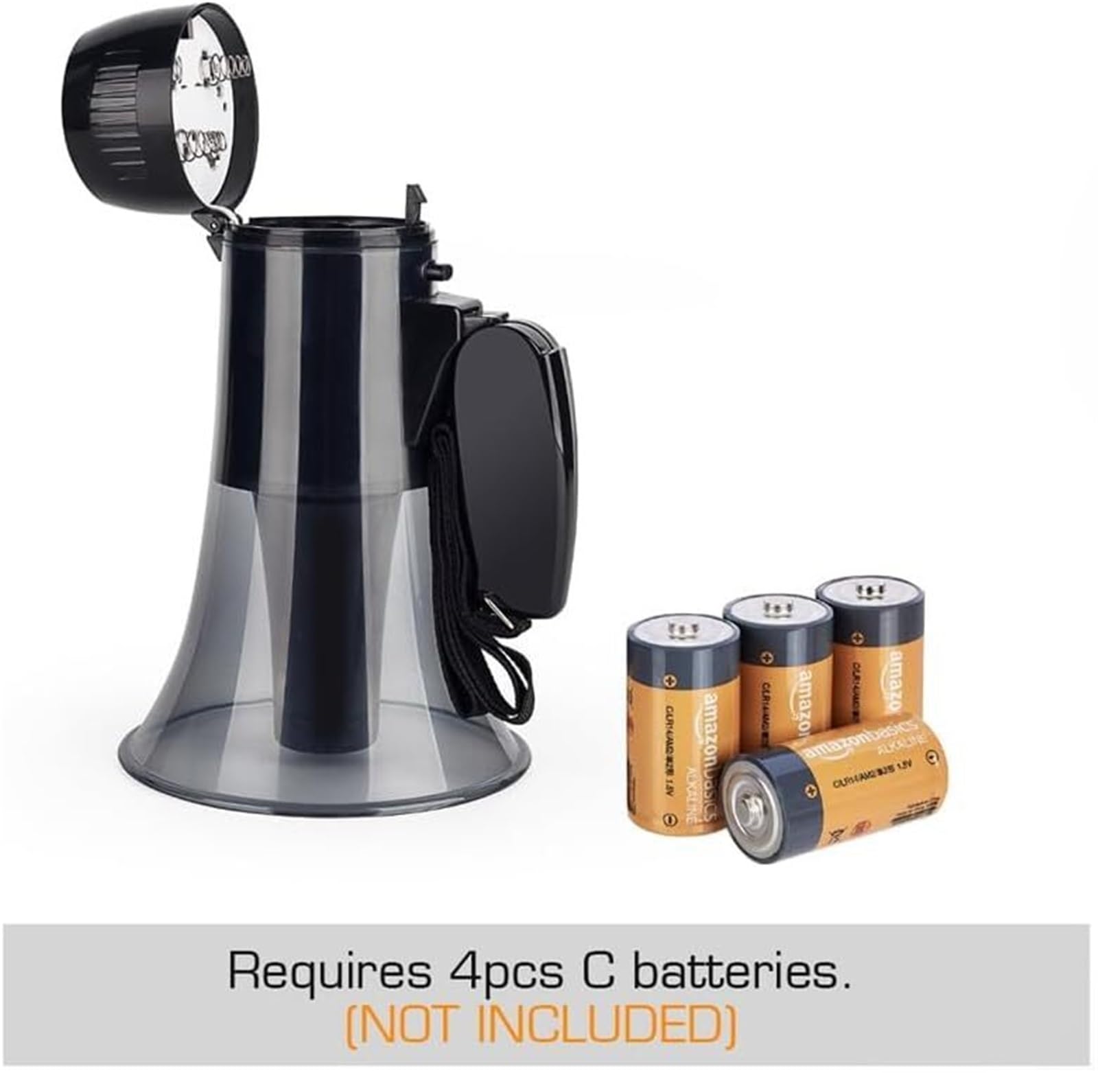Mégaphone, klaxon à air, Haut-Parleur mégaphone Compact Bullhorn 20 Watts avec sirène intégrée, Modes d'alarme et Enregistrement de 240 Secondes
