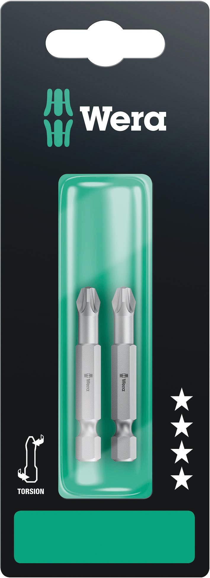 Wera 05134386001 Premium Torsion 1/4in Hexagon Drive Pozidriv Bit ...