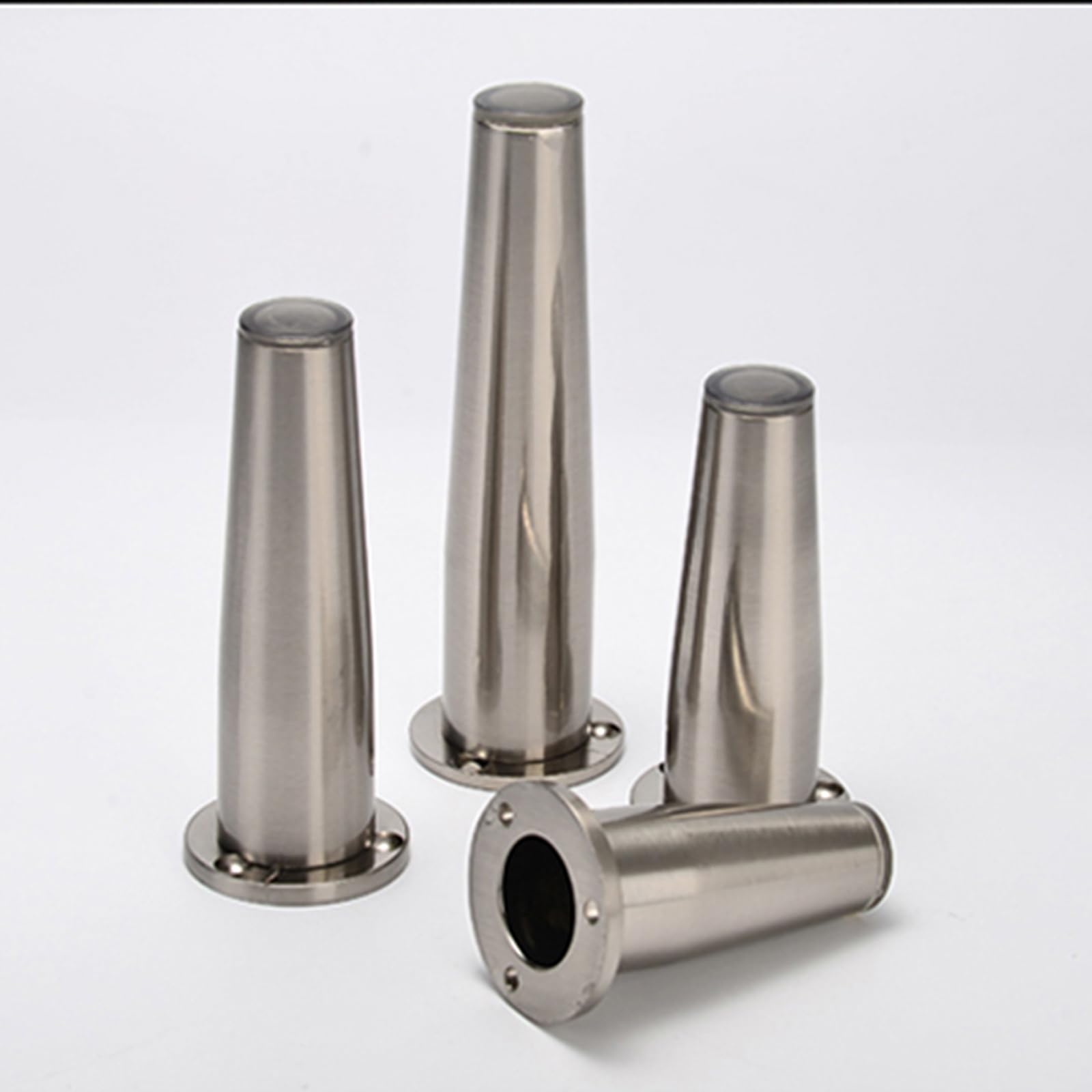 Generico Piedini per Divano da 15 cm Spazzolati 4 Pezzi Superficie Conica in Lega di Zinco Galvanizzata Altezza Piedini per Tavolo: 8-15 cm Gambe per Divano da 15 cm/6"