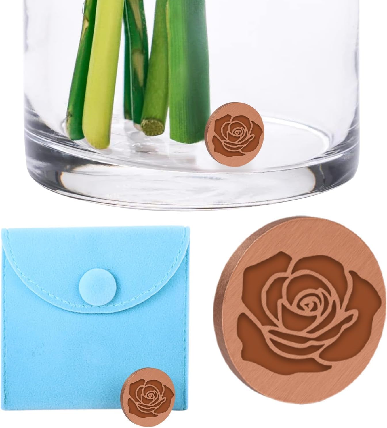Alternative Flower Food Copper for Fresh Cut Flowers, Reusable Eco-Friendly Ornament for Home and Gift