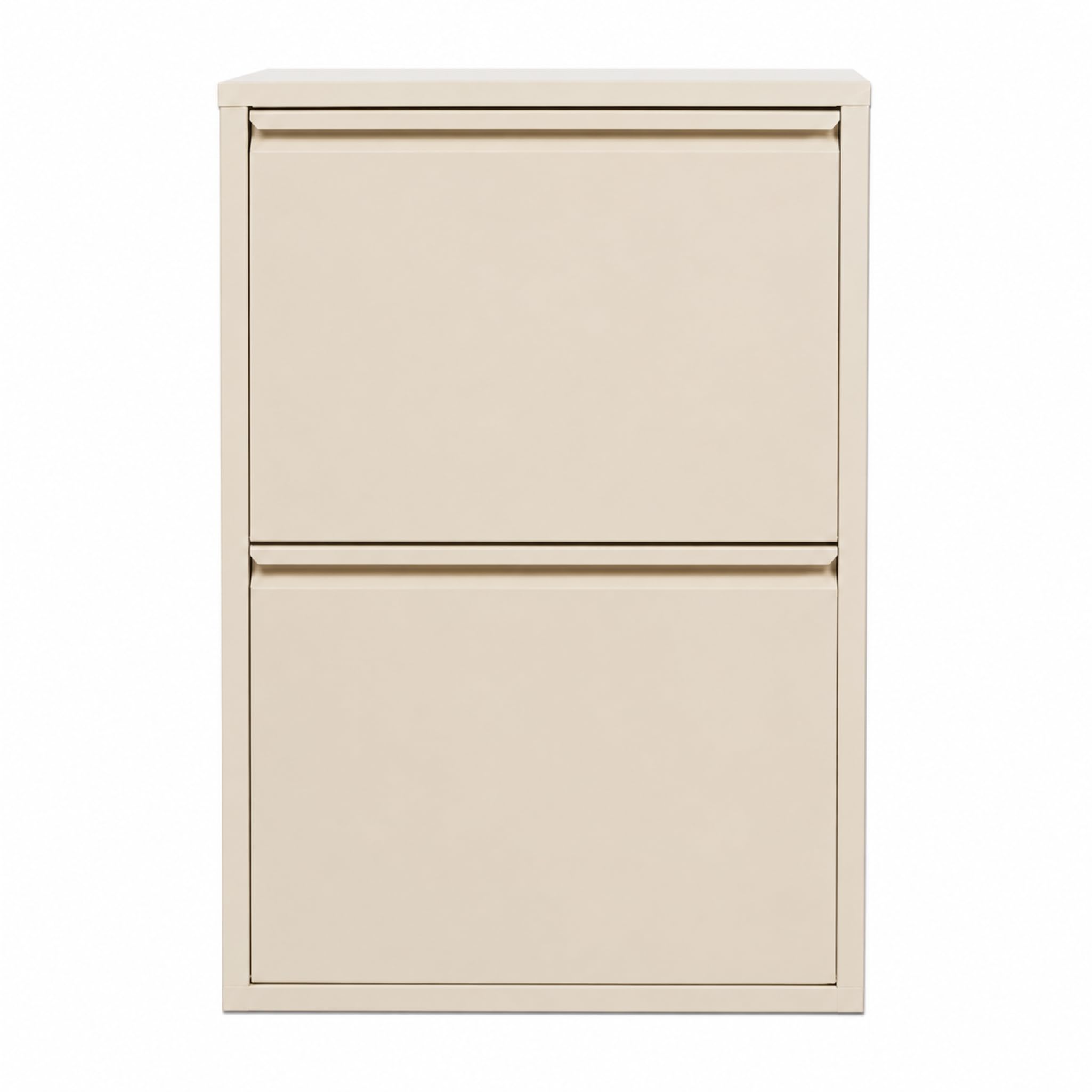 Schuhschrank Schmal, Metall Schuhkipper mit Magnet-Klappen, Schmaler Schuhschrank für Flur, Eingang & Diele, Platzsparendes Shoe Cabinet, Freistehend oder Wandmontage, Fertig Montiert