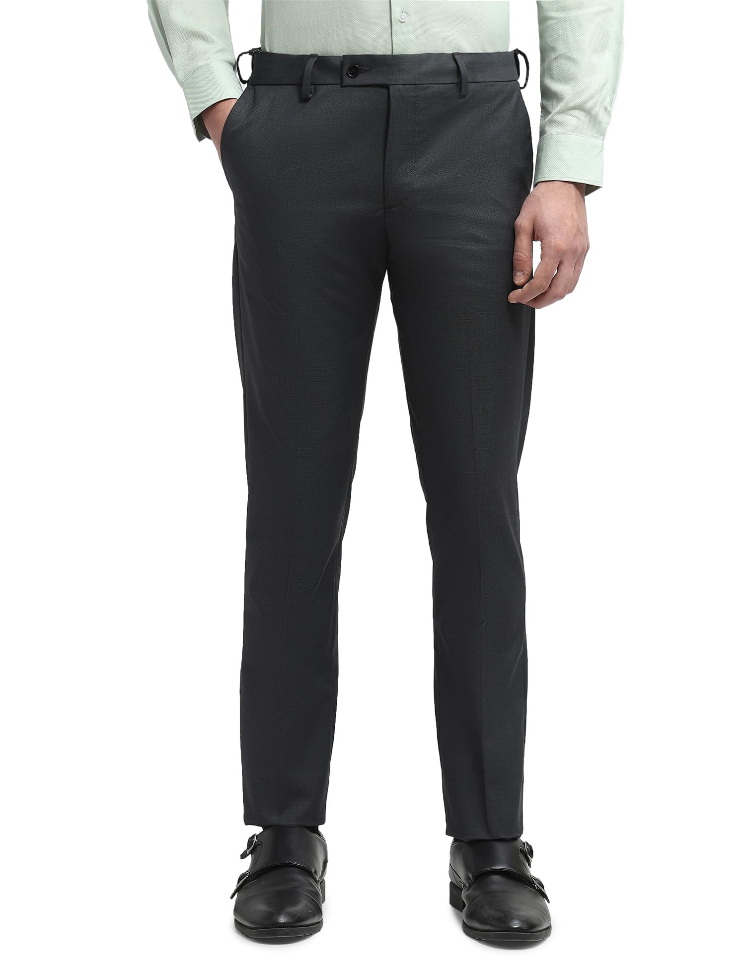 arrow Men's Hudson Regular Fit Dobby Trousers-picture-10