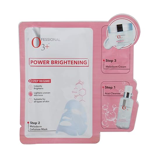O3+ Instant Home Facial Power Brightening Kit for Instant Hydration, Face Glow & Even Tone Ideal