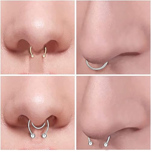 Miniatura 5 de D.Bella 22G, 20G, 18G, 16G, 14G, 12G, 10G, 8G, 6G, 4G, 2G, 0G, 00G, 00G, acero quirúrgico, nariz, tabique, herradura, ceja, labio, ombligo, pezón,