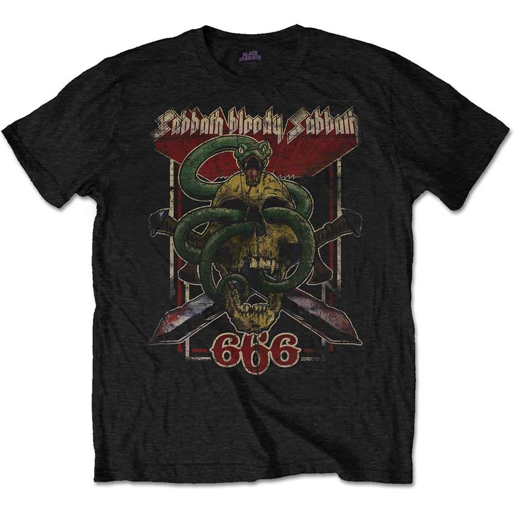 T-​Shirt # S Black Unisex # Bloody Sabbath 666 [Import]
