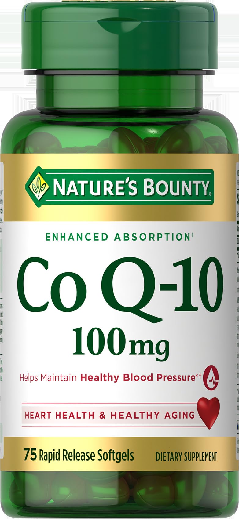 CoQ10, Supports Heart Health, Dietary Supplement, 100mg, 75 Softgels