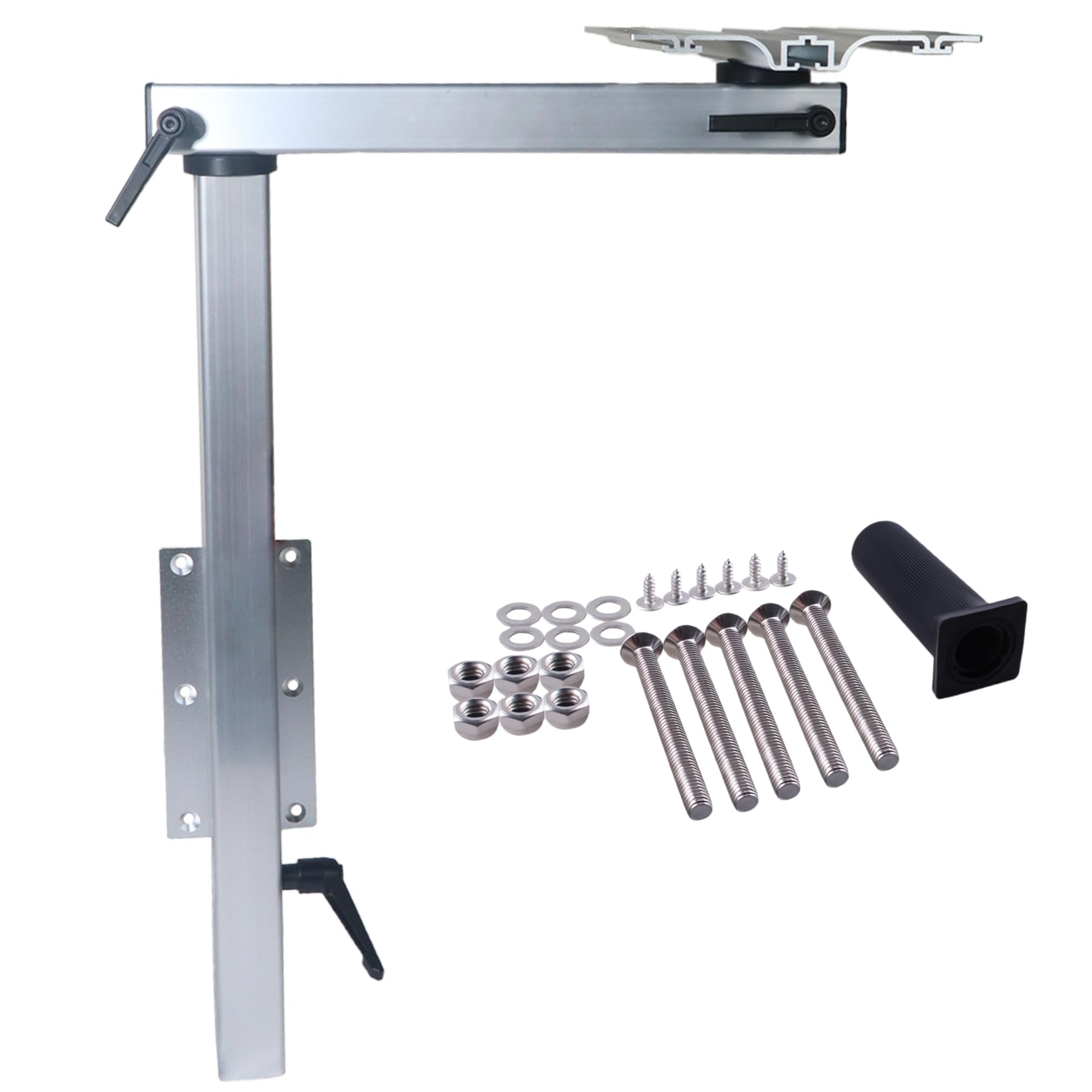 CNCYEAH Abnehmbare RV-Tischbein, Tischbeinklammern 360° drehbares Tischbein, Einstellbare DIY-Möbelbeine, Wohnmobil Beinsystem für Wohnmobile, Yachten, Wohnmobile