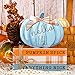 Whaline Fall Wooden Tiered Tray Decor Faux Decorative Stacked Books Bundle Wooden Pumpkin Decor Hello Fall Block Sign for Autumn Thanksgiving Farmhouse Rustic Kitchen Home Decoration