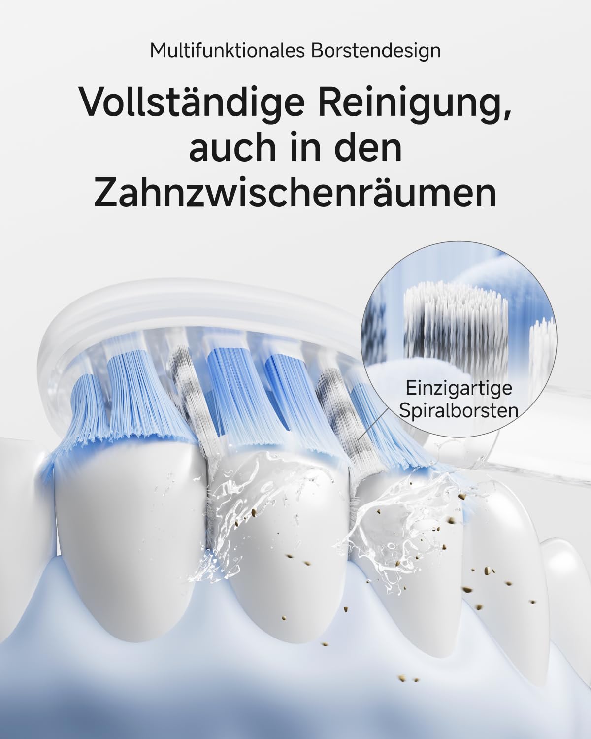 Laifen Wave Pro Elektrische Zahnbürste, 60° WaveMotion, 66.000 Vpm, Blau | 13x Plaque-Entfernung, 70 Tage Akku, smarter Drucksensor, App-Steuerung, 2 Modi mit 3 Stufen, IPX8, 2 Pro-Bürstenköpfe