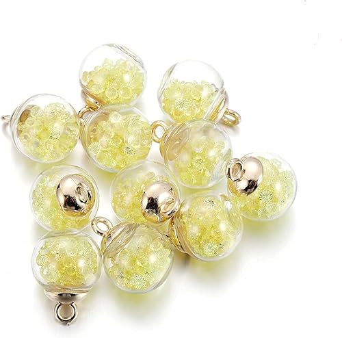 Miniatura 10 de 10 unidslote 0.630in cristal transparente bola encantos estrella lentejuelas colgantes para DIY pendientes collar joyería fabricación accesorios