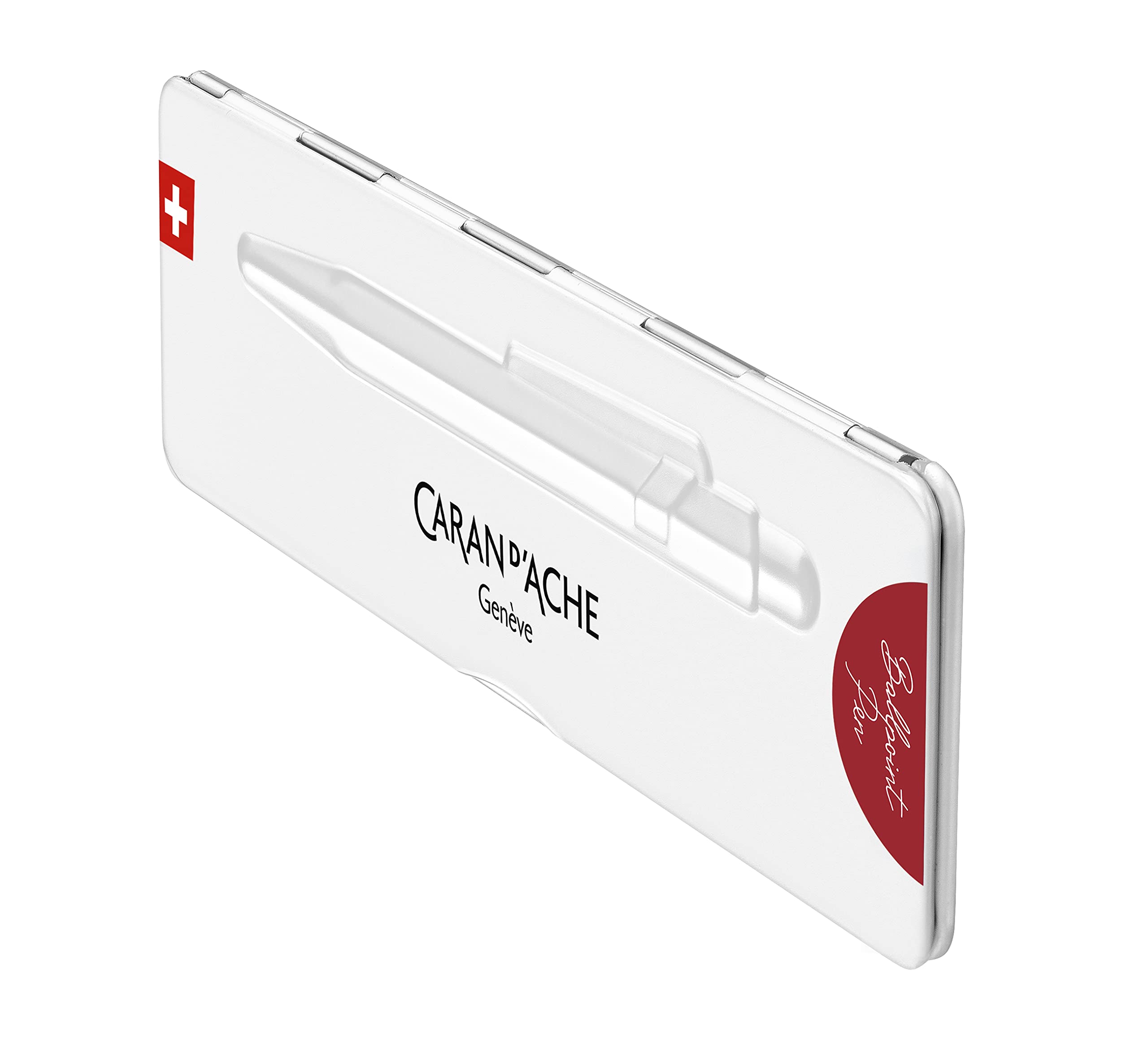 Caran d'Ache Długopis 849 Colormat-x w kolorze czerwonym z etui, 0849.585, 1 sztuka (1 opakowanie)