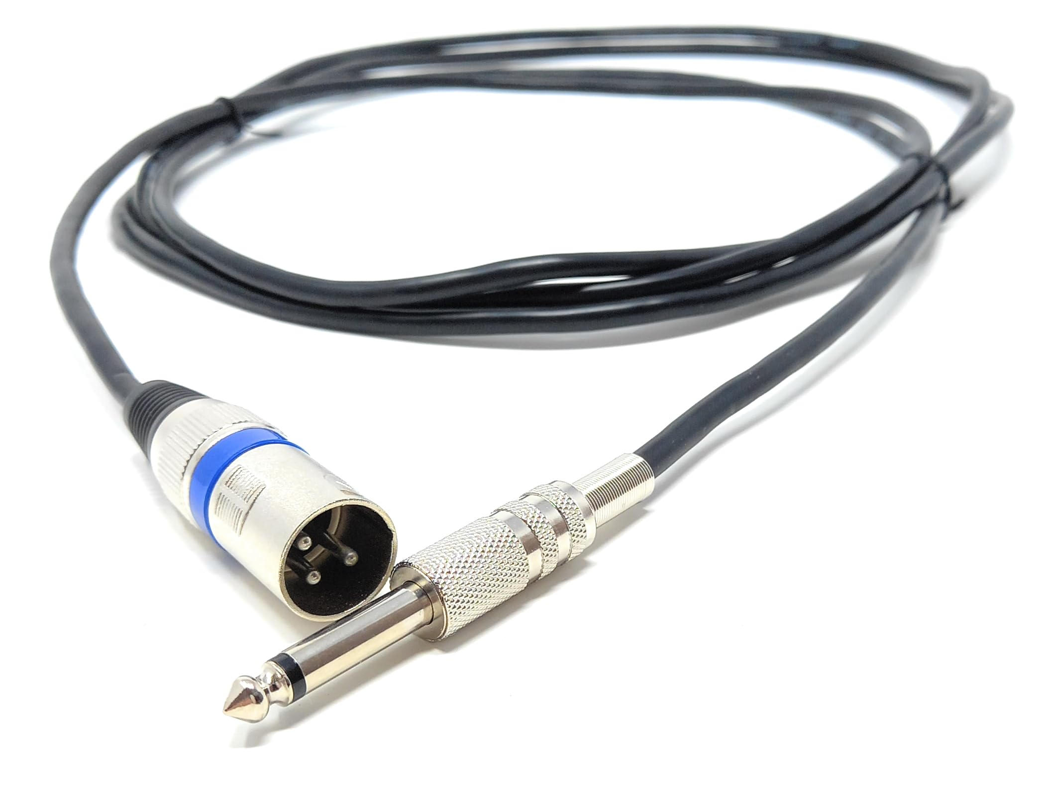 DRUT 3m XLR Male to 6.35mm TS Mono Male Plug Audio Connector, Microphone Screened Cable for Amplifiers Music Instruments 10ft