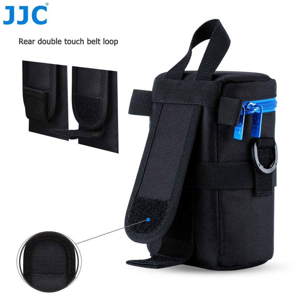 JJC Impermeabile Sacchetto per Lenti Deluxe con Tracolla Misura il Diametro Dell'obiettivo e l'altezza Inferiore a 80 x 155mm (3.1 x 6.1”) (Vedi Descrizione per la Compatibilità)