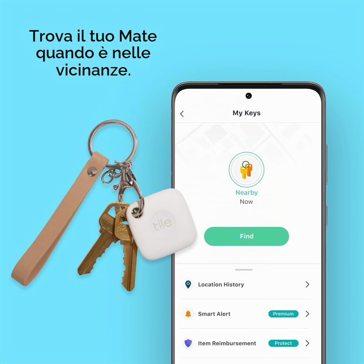Tile Mate (2022) Bluetooth Trova oggetti,2 Pezzi, Portata rilevamento 60m, compatibile con Alexa, Google Home, iOS e Android, Trova chiavi, telecomandi e altro, Nero/Bianco