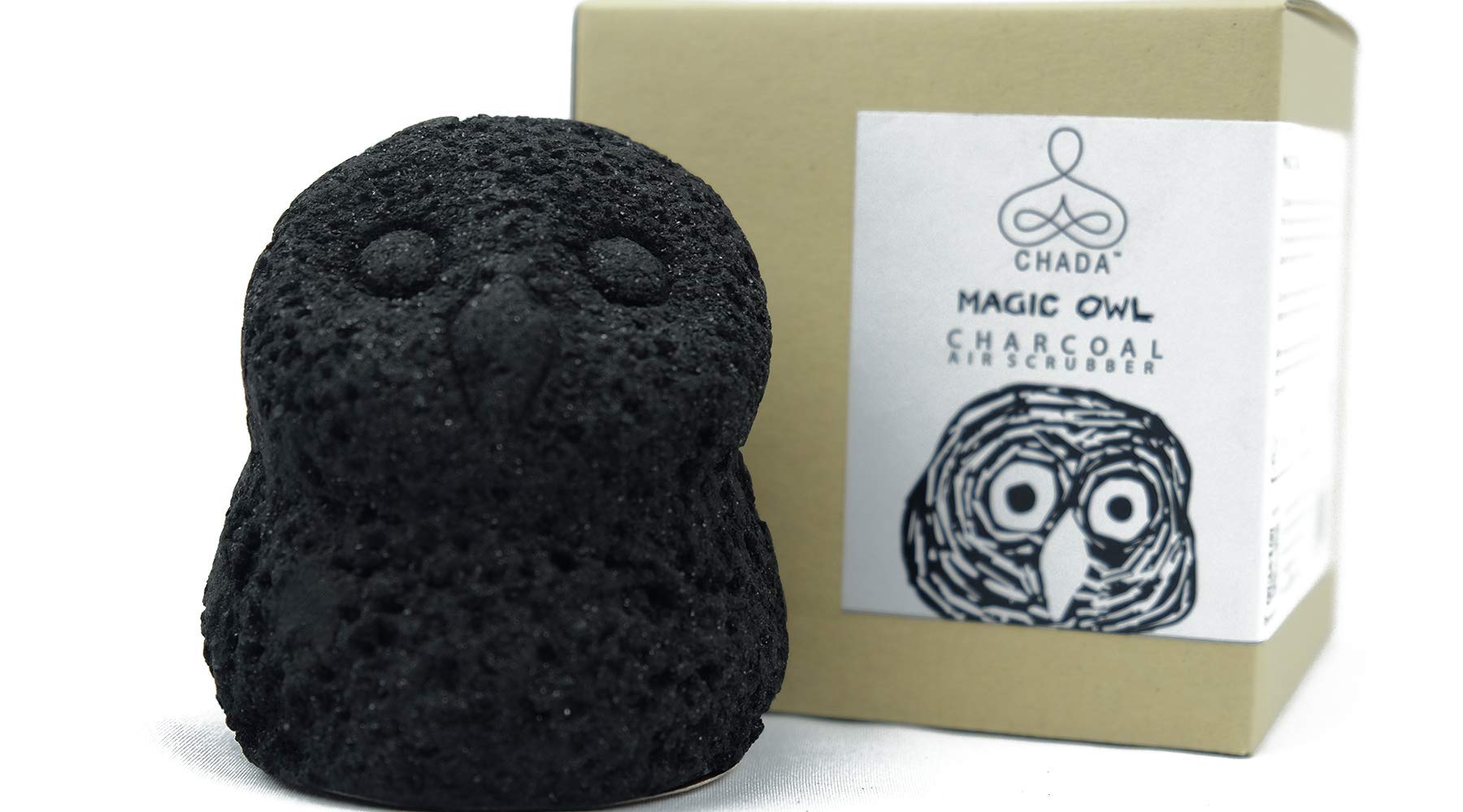 Magic Owl Activated Charcoal Deodorizer - Natural Odor Eliminator, No Chemicals, Absorbs Smoke, 270g