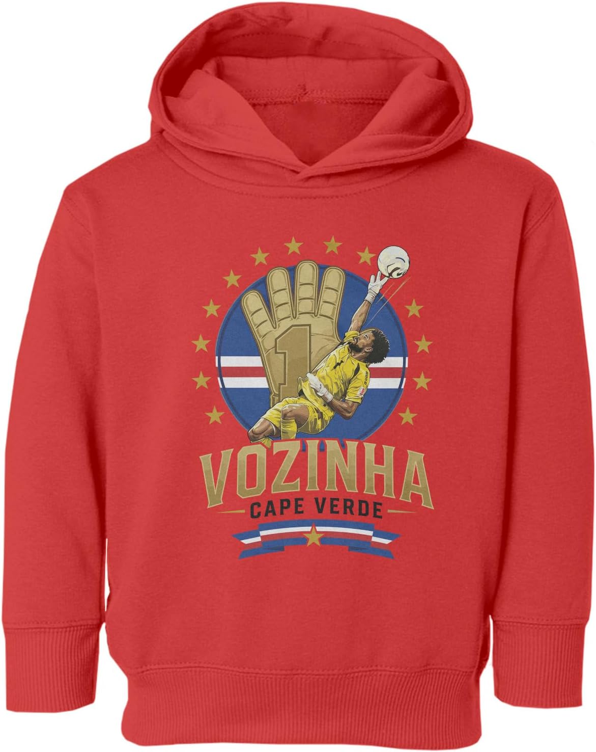Vozinha Cape Verde 1 Graphic - Soccer Fans Toddler Hooded Sweatshirt