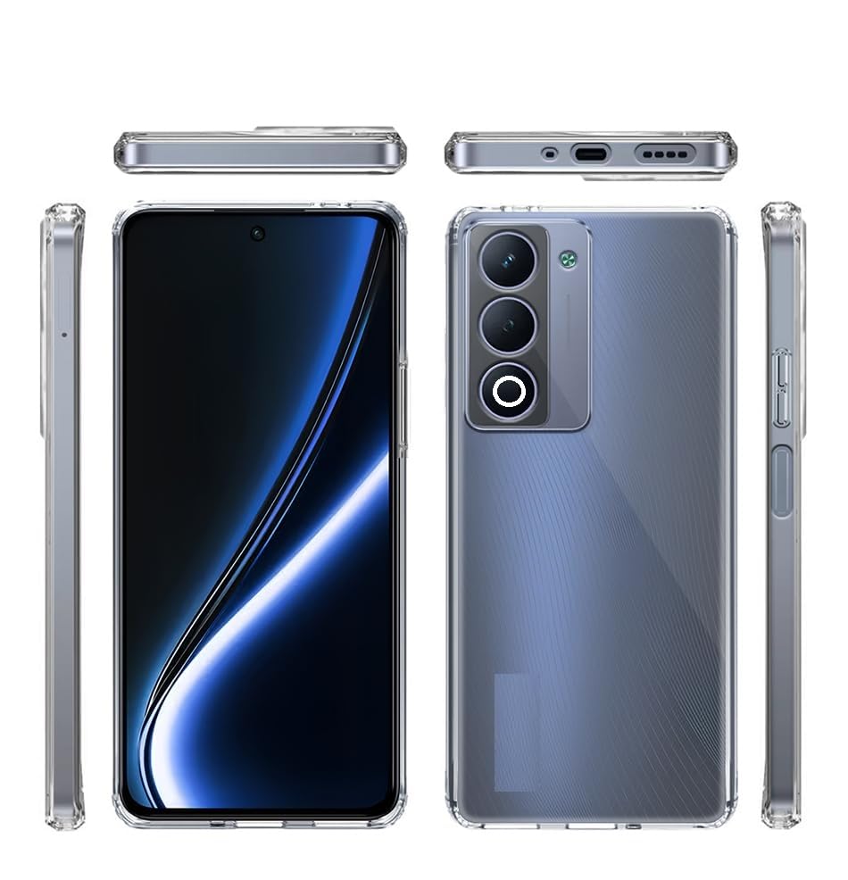 Image of COVERBLACK Soft Rubber Silicon Clear Case Back Cover Compatible for Oppo A5 5G - Transparent
