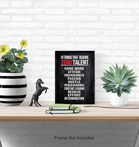 Vista 5 de Motivational Wall Art - Inspirational Office Wall Decor - Motivational Office Art - Motivational Poster, 8x10 - Entrepreneur Artwork - Inspiring