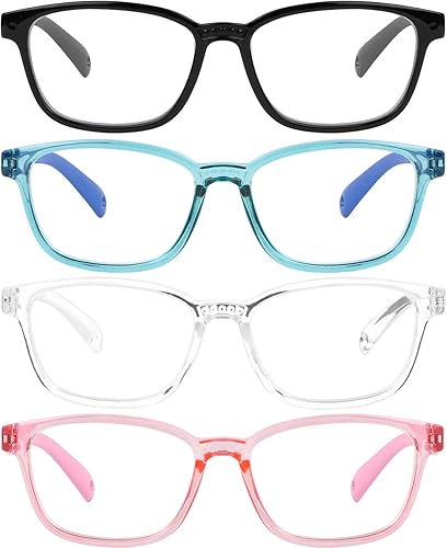 Miniatura 10 de Yogo Vision Gafas de bloqueo de luz azul para niños, protección UV, para niñas y niños, lentes de luz azul, antifatiga ocular (paquete de 3)