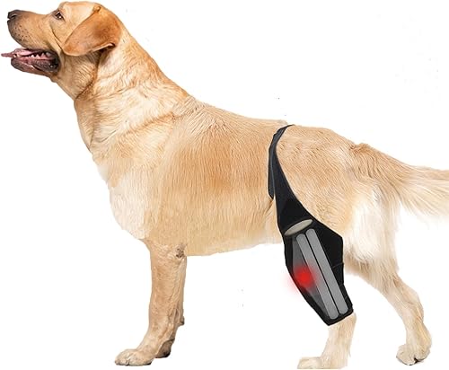 Rodillera para perro para ACL con estabilizadores laterales, férula con bisagras ajustable para dislocación de la rodilla, artritis mantiene las