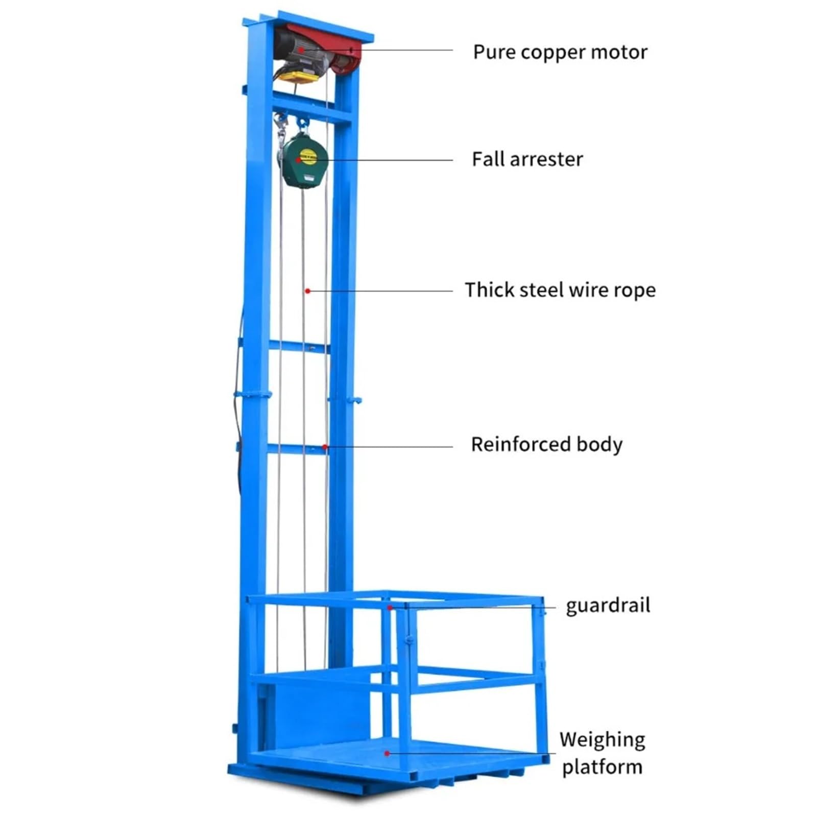 Elektrische Hydraulische Hebebühne 80x100cm, 5m Reichweite, effiziente Materialhandhabung für Lager und Baustelle