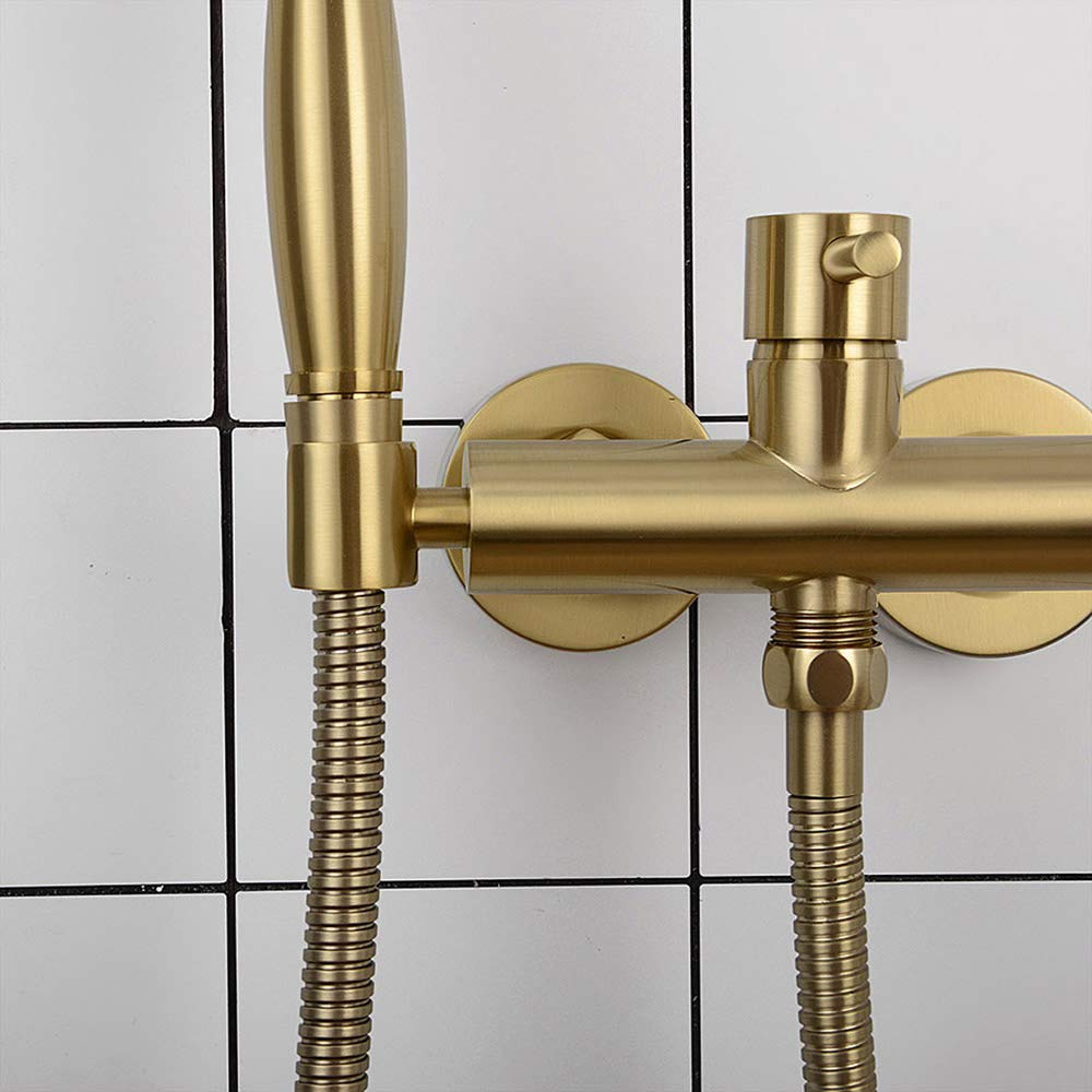Kit Doccetta per WC, Doccetta Bidet in Ottone Bidet Doccia Set Portabile Kit Spruzzatore per Bidet Monocomando Rubinetti per Bidet con Tubo, Acqua Calda e Fredda per Animali,Cromo