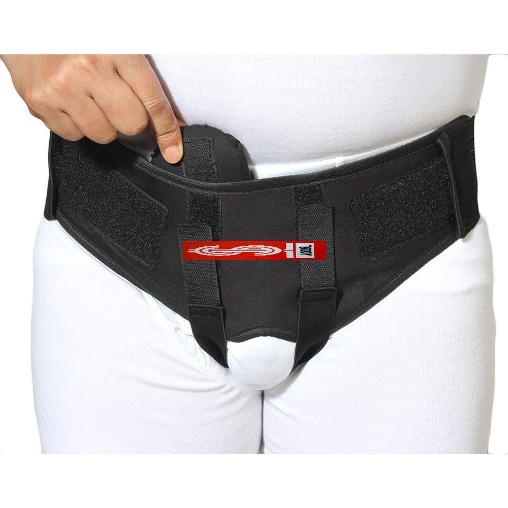 TADDY Inguinal Hernia Belt For Men Hernia Support Truss with Removable Pressure Pads Double Hernia Pain Relief Comfortable Brace (M)