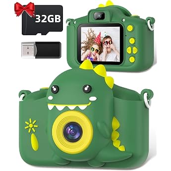 Children's Camera, Gofunly Children's Camera 1080P 2.0 Inch Screen Selfie Digital Camera with 32GB Card for 3-12 Years Boys G