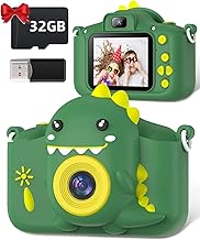 Gofunly Digital Camera for Children, 1080P 2.0 Inch HD Photo Camera for Children with 32GB Card, Photo Camera for Children 3-12 Years, Selfie Video Camera Children Ideal Gifts for Boys and Girls