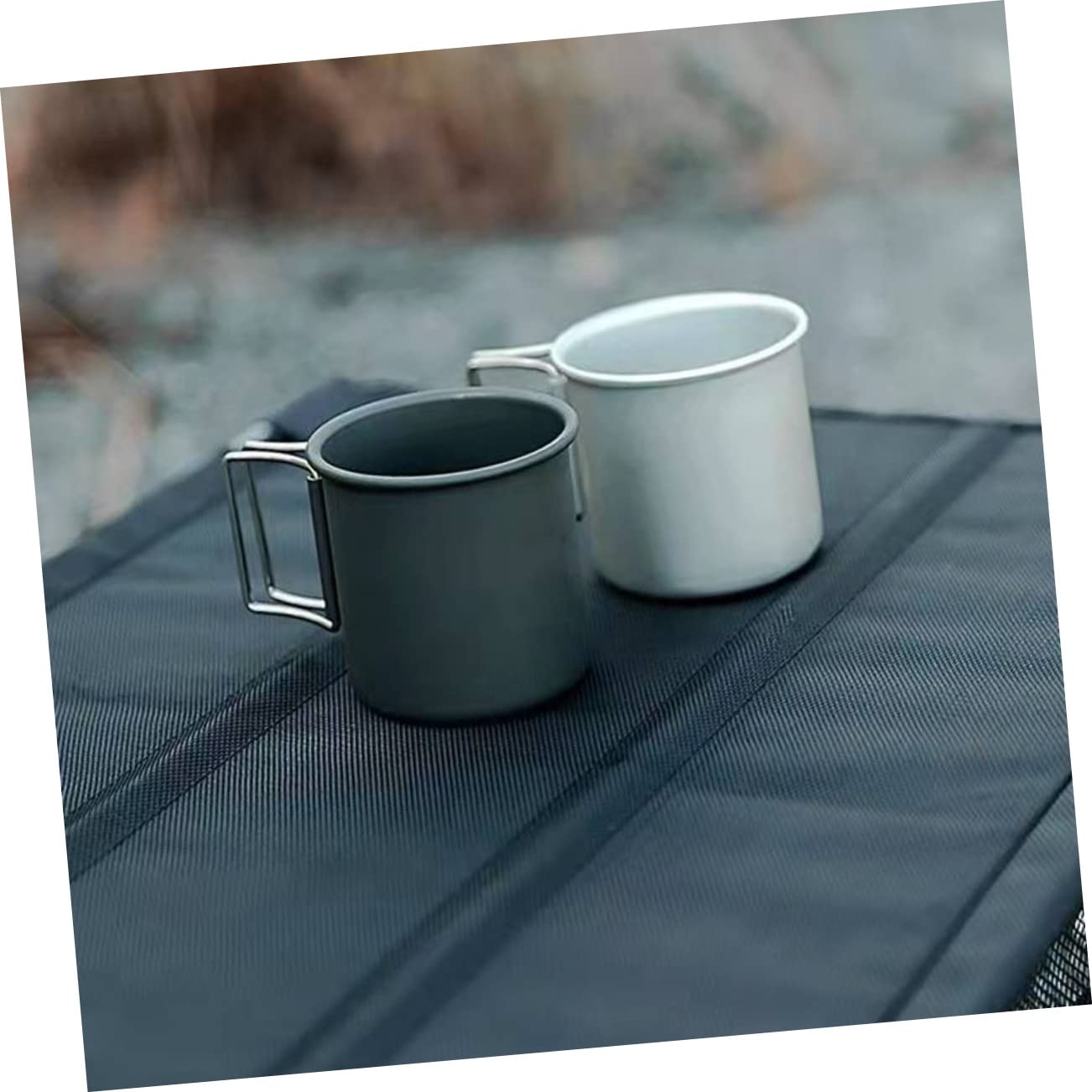 4stücke Faltbarer Wasserbecher Mit Praktischem Griff Campingbecher Für Outdoor-aktivitäten Für Getränke Kaffee Tee Und