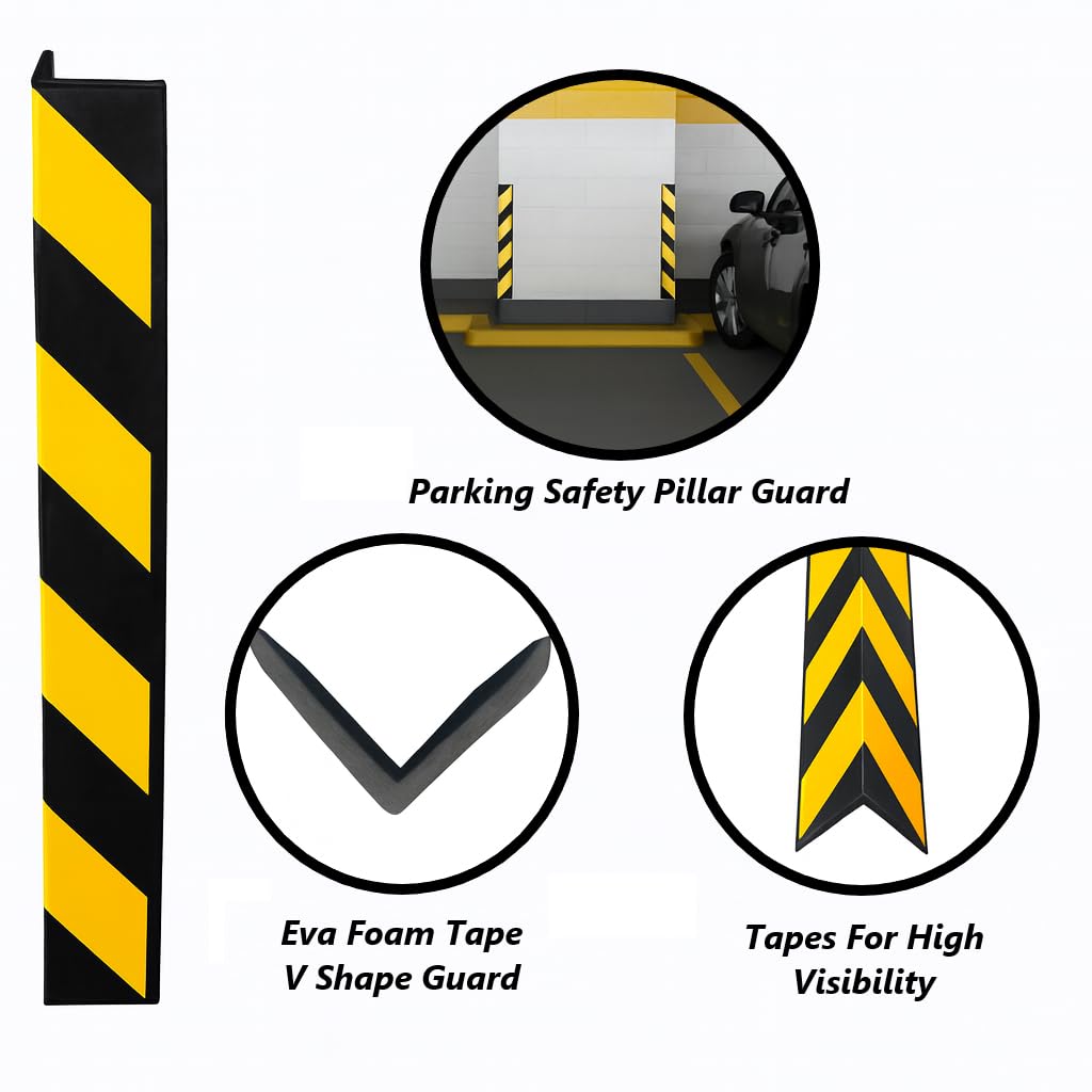 Heavy-Duty EVA Foam Car Door Protector by Tjikko Extra Thick Self-Adhesive Guard for Scratch Prevention and Paint Safety in Residential Garages, Warehouse Walls & Tight Parking Spaces (2) 2