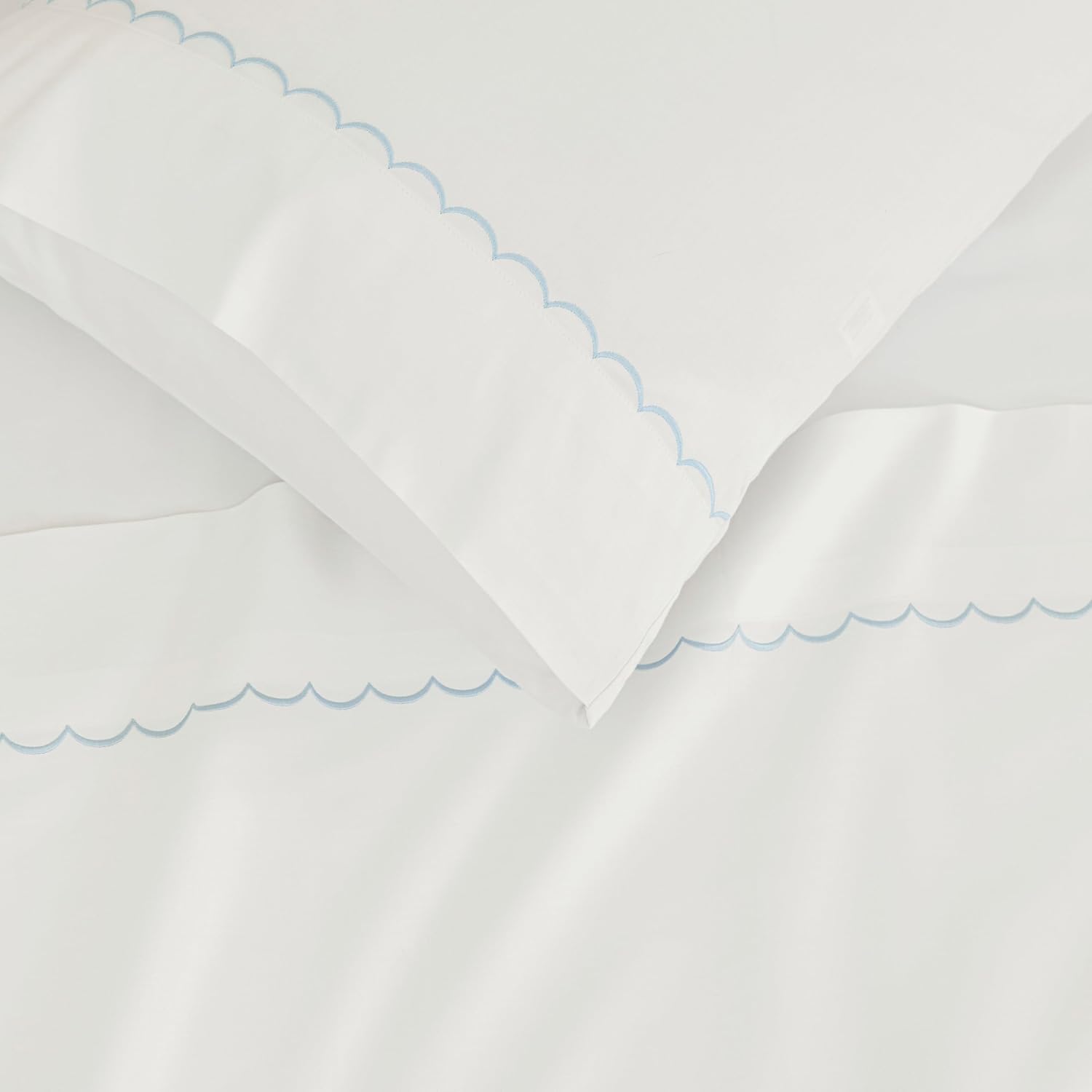 Dreamology King Size Sheets Set Cotton,100% Cotton King Size Sheets,300 Thread Count,Soft,16" Deep Pocket, Cotton King Sheet Set, 4-Piece Include 1 Fitted Sheet,1 Flat Sheet & 2 Pillowcase (Sky Blue)