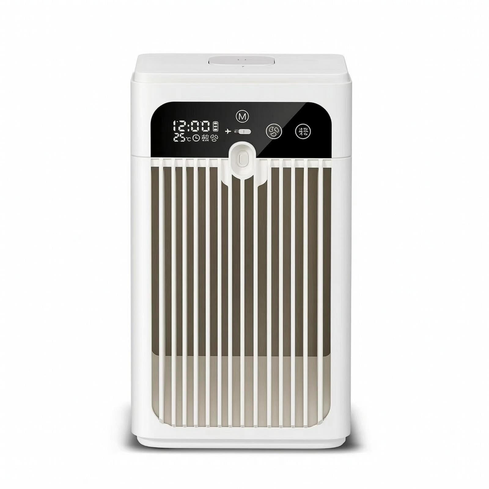 Desktop Chiller with Humidifier Cooling Mini Air Chiller Humidifying Appliance for Desk, Bedside Table, Dorm Room L11-White-image-12