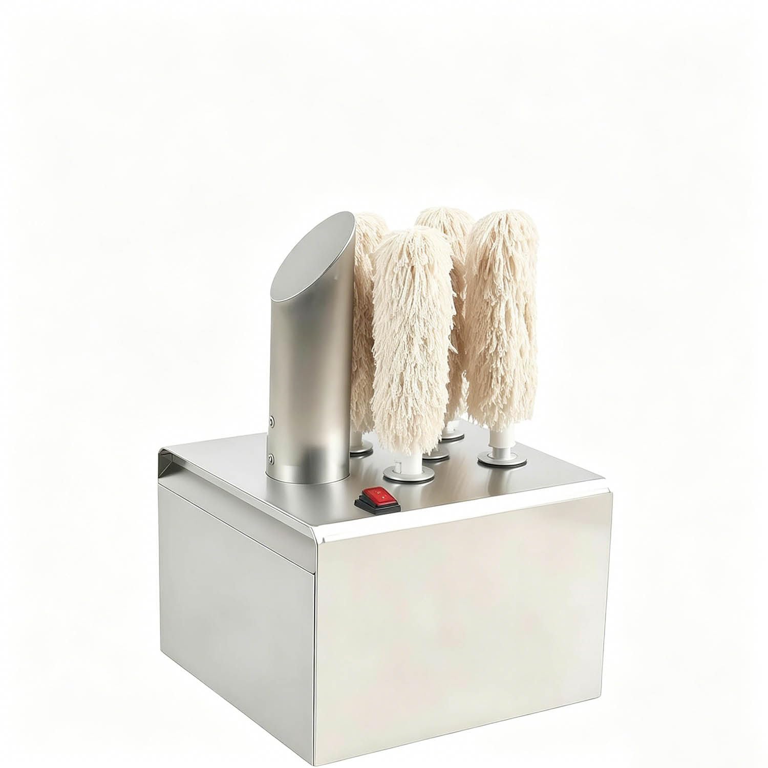 XueFulxion Electric Wine Glass Polisher,Commercial Glass Wiping Machines,Professional Wine Glass Drying and Polishing Machines,Removing Water Stains and Fingerprints,for Bars Kitchen 5heads
